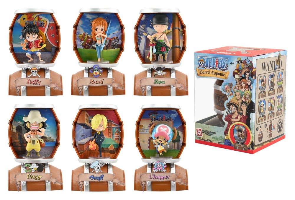 One Piece Figuras mini Barril Capsule 9 cm Cajas Sorpresa Blind Box